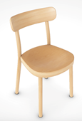 La Zitta Chair, Beech Seat, Raw ** Stain to be added **, Semi KD